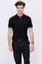 Men's Zipper Collar Stripe Detailed Knitwear T-Shirt - 2