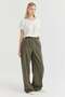 Women's Belt Detailed Wide Leg Trousers