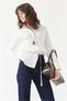 Women's patterned belted shirt