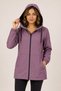 Women's Plum Color, Lined Hooded Waterproof and Wind-Resistant Raincoat - 2