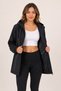 Women's Black, Lined Hooded Waterproof and Windproof Raincoat - 3
