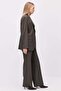 Women's Wide Leg Fabric Trousers - 6