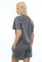 Washable Crew Neck Solid Color T-Shirt - 7