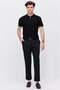 Men's Zipper Collar Stripe Detailed Knitwear T-Shirt - 8