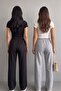 Pack of 2 Wide-Leg Striped Black and Gray Sweatpants - 2