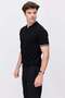 Men's Zipper Collar Stripe Detailed Knitwear T-Shirt - 3