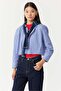 Women's Short Pocket Striped Shirt