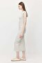 Women's Midi Length Corded Fabric Dress - 3