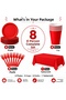 Birthday Party Set |   8 and 16 Person Capacity |   Plate, Cup, Fork + Tablecloth |   Complete Party Tableware Set |   25 / 49 Piece Complete Party Tableware Set - 2