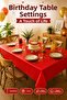 Red Plastic Tablecloth 137X180 cm Disposable Wipeable Party Invitation Cover for Organization 1 Piece - 5