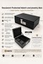 2 Li Password-Protected Wooden Black Leather Covered Padded Watch and Jewelry Box St6-13 - 5