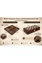 3-in-1 Wooden Chess Checkers Backgammon Set Foldable Interlocking Pieces Classic Game Set Gift Set 34cm - 5