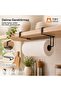 Premium Paper Towel Rack – Black Metal Snap-On Napkin Holder, No Drilling Required, In-Cabinet Kitchen Organizer