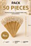 50-Piece Crystal Cube Bamboo Toothpicks 9 cm Party Invitation Cocktail Sofa Presentation Toothpick Organization Tableware Set - 5