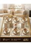 Premium 6-Piece Cocktail and Coffee Presentation Napkins with Sim Embroidered Butterfly Motif - 3
