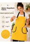 Kitchen Apron Water Repellent Stain Resistant Apron with 2 Pockets Adjustable Buckle Cook Chef Apron for Women Men - 4