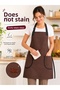 Kitchen Apron Water Repellent Stain Resistant Apron with 2 Pockets Adjustable Buckle Cook Chef Apron for Women Men - 5