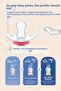 Transparent Patterned Orthodontic Pacifier with Soft Silicone Tip 0-6 Months Pink - 6