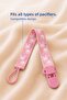 Zoo Baby Pacifier Band and Patterned Pacifier Strap Pink - 2