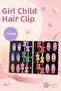 Girl's 12-Piece Buckle Set Mixed Color Cute Pattern