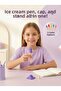 Ice Cream Shaped Ballpoint Pen with Stand and Cap Cute Kids Stationery Gift - 3