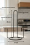 Black Metal Vertical Paper Towel Holder Napkin Holder Kitchen and Bathroom Napkin Holder - 3