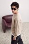 Taş Oversize/Rahat Kalıp Geyik Nakışlı Sweatshirt TMNAW27SW00025 - 5