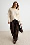 Stone Soft Textured Sleeve Functional Special Quality Knitwear Sweater Twoaw27Kz00084 - 3