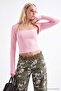 Pink 2-Piece Bolero Soft Brushed Fabric Padded Supportive/Shape-Making Knitted Sports Bra Thmaw27Ss00005 - 5