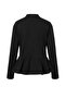 Siyah Kalın İçi Polarlı Düğme Detaylı Dik Yaka Peplum Regular Kalıp Örme Sweatshirt TWOAW27SW00015 - 6