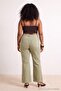 Green High Waist Spanish Flare Plus Size Jeans Tbbss26Cj00080 - 3