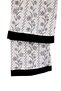 Siyah-Beyaz %100 Pamuklu Çiçekli Manşetli Örme Pijama Takımı THMAW27PT00126 - 5