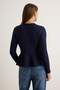 Lacivert Peplum Detaylı Yumuşak Dokulu Triko Hırka TWOAW27HI00156 - 4