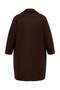 Koyu Kahverengi Oversize Fit Kruvaze Kapama Yün Karışımlı Kaşe Kaban TBBAW23KB00002 - 4