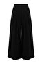 Siyah Düz Wide Leg/Geniş Paça Pile Detaylı Örme Pantolon TWOAW27PL00049 - 5