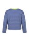 Saks Çizgili Premium Overisize/Geniş Kesim Bisiklet Yaka İnterlok Örme T-Shirt TWOAW27TS00027 - 6