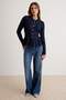 Lacivert Peplum Detaylı Yumuşak Dokulu Triko Hırka TWOAW27HI00156 - 2