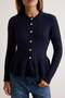 Lacivert Peplum Detaylı Yumuşak Dokulu Triko Hırka TWOAW27HI00156 - 3