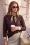 Wardrobe Essentials Brown Oversize Soft Wool Basic Knitwear Sweater Twoaw27Kz00066 - 2