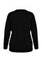 Wardrobe Essentials Siyah Yumuşak Dokulu V Yaka Oversize Triko Hırka TWOAW27HI00100 - 7