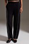 Black Barrel Molded Soft Touch Stripe Detailed Knitted Sweatpants with Pockets Twoaw27Ea00004 - 3