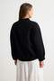 Siyah-Ekru 2'li Paket Fermuarlı Oversize Kalıp Kalın İçi Polarlı Örme Sweatshirt TWOAW25SW00122 - 8