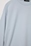 Açık Mavi Soft/Yumuşak Dokunuşlu Oversize/Geniş Kesim Bisiklet Yaka Örme Sweatshirt TWOAW27SW00143 - 7