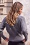 Wardrobe Essentials Antrasit Bele Oturan Triko Hırka TWOAW27HI00070 - 3