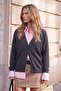 Wardrobe Essentials Antrasit Yünlü V Yaka Yumuşak Triko Hırka TWOAW27HI00080 - 3