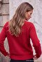 Wardrobe Essentials Kırmızı Yünlü Asimetrik Etek Ucu Triko Kazak TWOAW27KZ00117 - 5