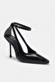 Black Lacing Detailed 9 cm Women's Classic Heeled Shoes Takaw27To00012 - 2