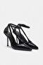 Black Lacing Detailed 9 cm Women's Classic Heeled Shoes Takaw27To00012