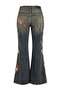 Mavi Yüksek Bel Ekstra Wide Leg Çiçek Nakış İşlemeli Desenli Jeans TWOAW27JE00274 - 3