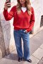 Wardrobe Essentials Mavi DÖKÜMLÜ Normal Bel Wide Leg Geniş Paça Jeans TWOAW27JE00041 - 4